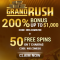 Grand Rush: 20 Free Spins on Featured Games - February 2024