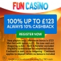 Fun Casino - €123 Bonus & 10% Cashback
