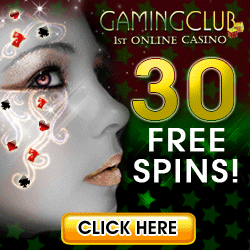 Gaming Club offering 30 free spins no deposit