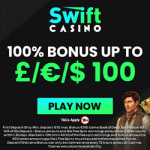 Swift Casino - 50 Spins & €100 Bonus